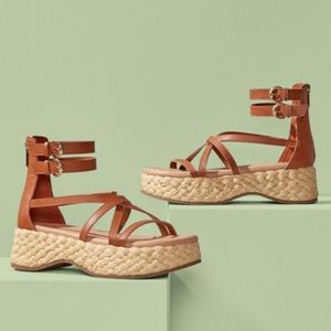 NEW SAM & LIBBY GLADIATOR ESPADRILLE FLARFORM SANDALS WOMENS SIZE 8